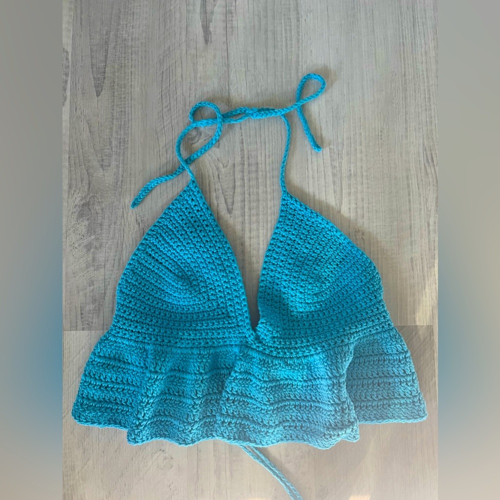Handmade crochet hippie halter top